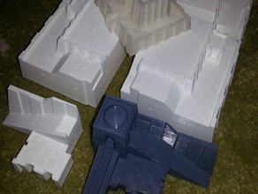 doğranmış nanna-sin ziggurat binalar yapılar 3d print model - Mito3D