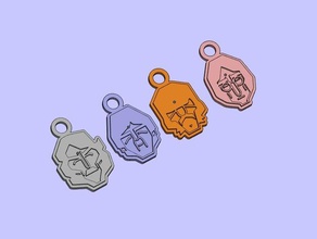beatles keychain keychains 3d print model - Mito3D