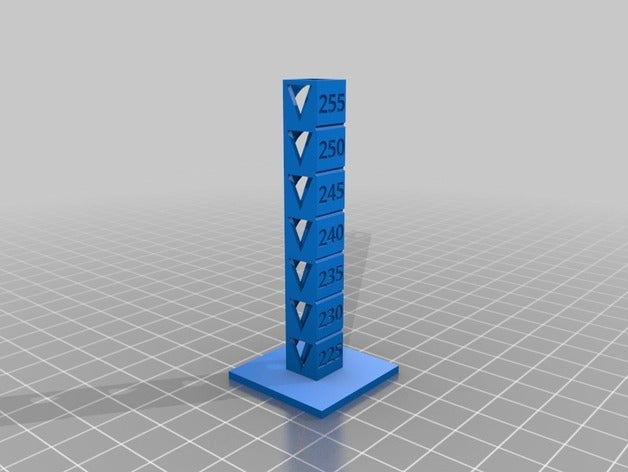 esun abs temp calibration tower 3d printing tests customized 3D print model - Mito3D