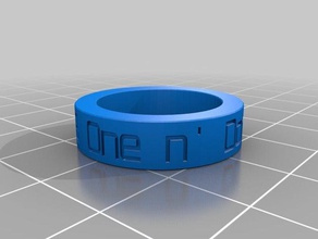 un fait à 2016 anneau les anneaux personnalisé 3d print model - Mito3D