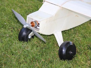 bushwhacker de la rueda rc vehículos avión ruedas flite test flitetest partes plano 3d print model - Mito3D