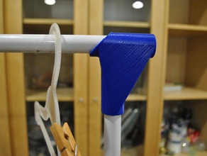 clothes rack right-angle tube bracket replacement parts hanger corner 3d print model - Mito3D