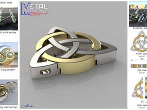 celtique pendentif bijoux pendentifs 3d print model - Mito3D