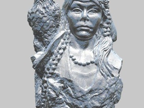 native american indian girl aquila statua sculture donna 3d print model - Mito3D