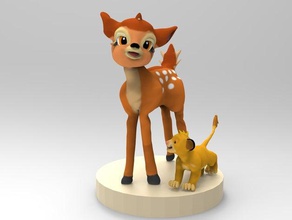 bambi simba los juguetes juegos de disney estatua 3d print model - Mito3D