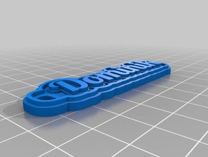 dominik Anahtarlık özelleştirilmiş 3d print model - Mito3D