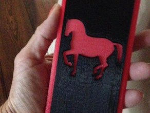 iphone case horse 2 part mobile 3d print model - Mito3D