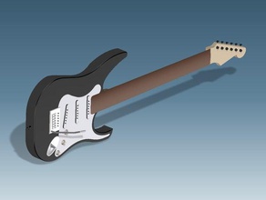 stratocaster-Gitarre Requisiten Musik 3d print model - Mito3D
