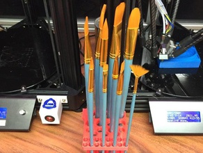 painter art brush rack holder tools 3d print model - Mito3D