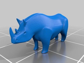 rhino animals rhinoceros 3d print model - Mito3D