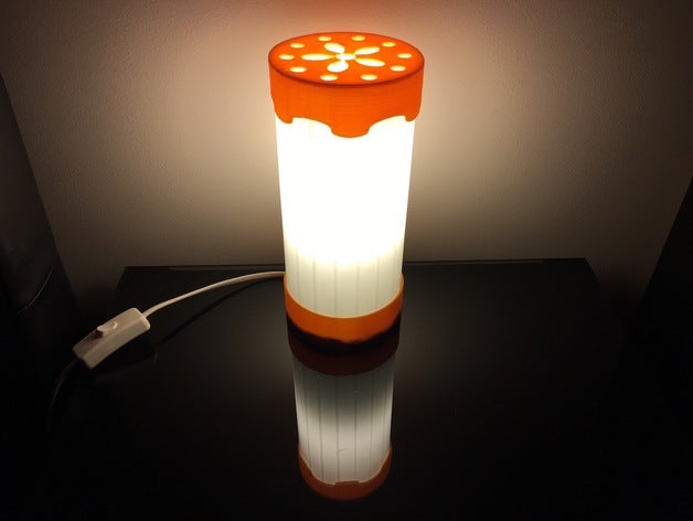 ikea kvarn&atilde lamp bottom top cover decor 3D print model - Mito3D