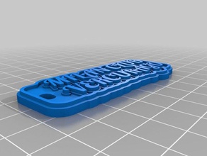 minha personalizado de várias linhas tag porta-chaves chaveiros 3d print model - Mito3D