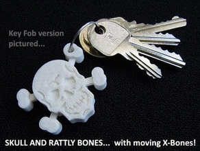skull rattly bones keychains accessory brother cool cross dad designer easy fashion fob fun funny gift jewellery key chain ring model pirate popular present skulls small son toy unique x-bones xbones 3d print model - Mito3D