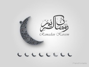 hilal portachiavi crescent ramadan 3d print model - Mito3D