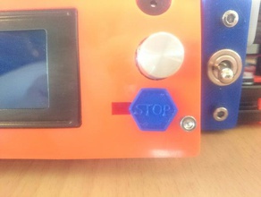 stop button flsun 3d printer accessories knob kossel mini pushbutton reset 3d print model - Mito3D