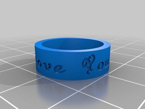 lu anneau les anneaux personnalisé 3d print model - Mito3D