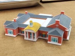 hoover hall buildings structures 3d print model - Mito3D