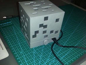 yamc Gesichter getrennt Knopf abgerundet interactive Kunst arduino Lampe led lightup minecraft 3d print model - Mito3D