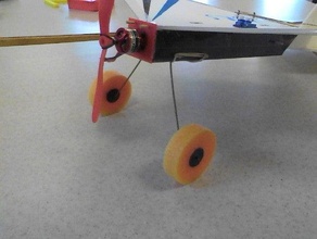 pool noodle wheel hub rc planes vehicles flite test flitetest ft flyer landing gear plane parts wheels 3d print model - Mito3D