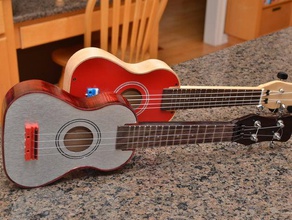 solid body ukulele 25d cnc project music benchtop standard instrument 3d print model - Mito3D