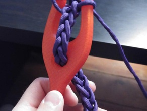 lucet art tools bracelet cord loom paracord weave weaving 3d print model - Mito3D