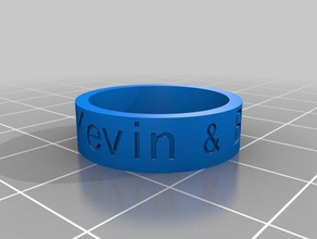 kevin breanna anéis personalizado 3d print model - Mito3D