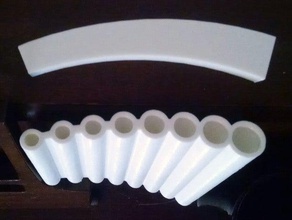 pan flute optimal tube diameters 8 c5 c6 music 3d print model - Mito3D