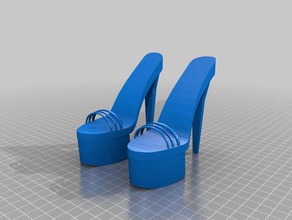 scarpe con tacco alto moda i tacchi alti stiletto 3d print model - Mito3D