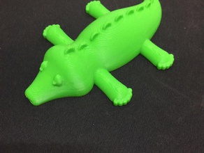 seis dedos de crocodilo brinquedo jogo acessórios 3d print model - Mito3D