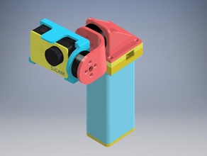 ordinateur de poche à cardan 2-axe la caméra actioncam action cam alexmos brushless moteur montage support gopro sjcam 3d print model - Mito3D