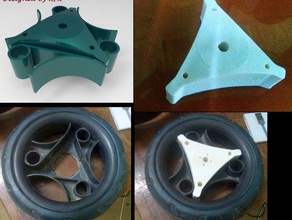 pram wheel restoration replacement parts 3d print model - Mito3D