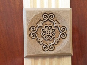 victorian rosette tile decor 3d print model - Mito3D