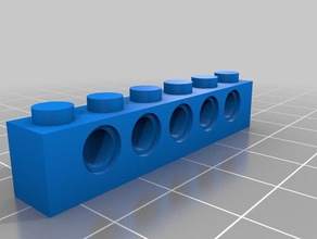 meine kundengebundenes lego-kompatibel brick 1x6 technic Löcher Bau Spielzeug 3d print model - Mito3D