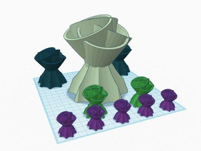 flor do vaso separador contentores 3d print model - Mito3D