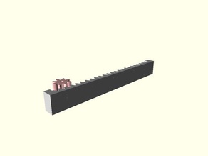 openscad rack pinion generator engineering 3d print model - Mito3D