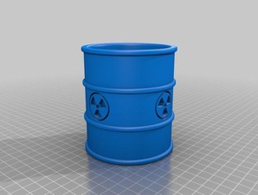déchets toxiques pen cup les conteneurs 3d print model - Mito3D