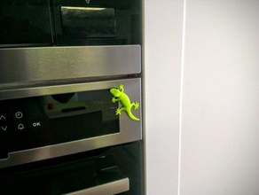 magnetic gecko decor animal fridge magnet 3d print model - Mito3D