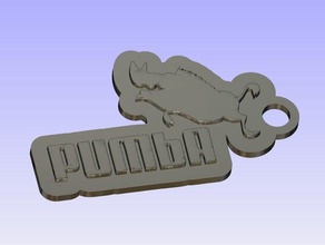 pumba keychain keychains 3d print model - Mito3D