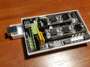 arduino mega 2560 case 3d printer accessories clean holder mount r1 plus ramps 14 casing robo 3d print model - Mito3D