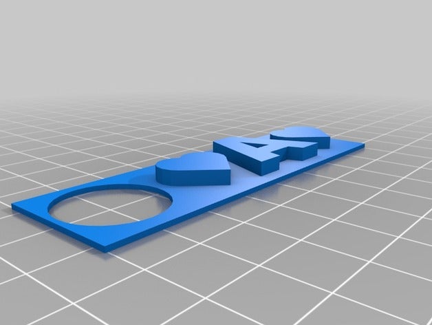 key ring Brief 3d drucken 3D print model - Mito3D