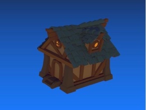 low poly house toy game accessories fantasy strategy tabletop 3d print model - Mito3D