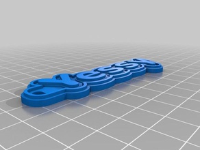 yessy keychains customized 3d print model - Mito3D