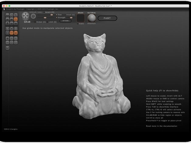 bouddha kitty 1er variation animaux chat 3D print model - Mito3D