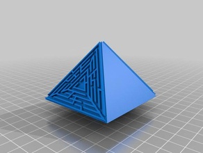 my customized random maze pyramid generator fashion 3d print model - Mito3D