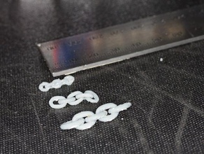 catena a maglie piane portachiavi 3d print model - Mito3D