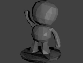 low poly waving figure people 3d print model - Mito3D
