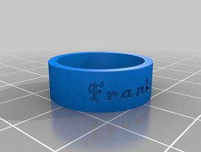 franklin fancy ring rings customized 3d print model - Mito3D
