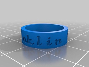 franklin fantasia anel v2 anéis personalizado 3d print model - Mito3D