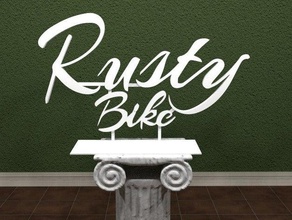 rusty bike logo signs logos 3dpicks awesome easy emblem stand 3d print model - Mito3D