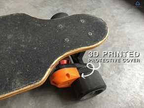 electric skateboard drive pulley protective cover rc vehicles portal rider 3d print model - Mito3D